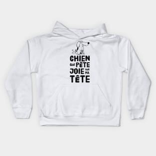 Chien qui pète joie sur ma tête Kids Hoodie